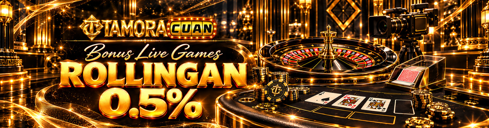 BONUS ROLLINGAN LIVE CASINO 0.5% SETIAP MINGGU