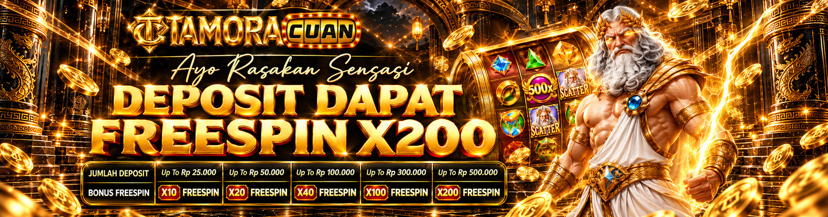 BONUS FREESPIN KHUSUS SLOT GAMES HINGGA 200X